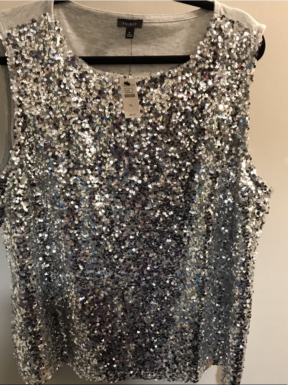 Talbots Iridescent Sequin Shell Top